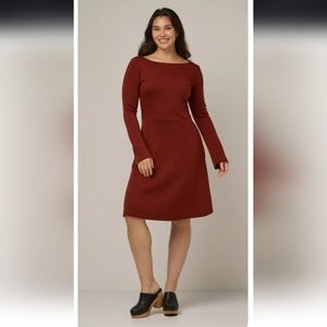 Wool& Marnie Bell Sleeve Dress in Rustic Red Sz Large